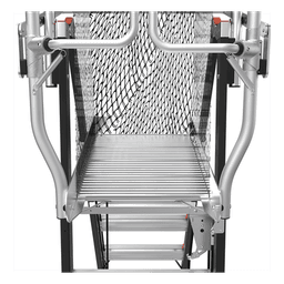 Escalera de Fibra de Vidrio  con Jaula de 8'-14' (2.44 - 4.27 m). Con Ajuste en Ruedas (RATCHET™ Leveler) (SKU:18515-817).
