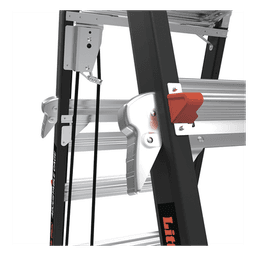 Escalera de Fibra de Vidrio  con Jaula de 8'-14' (2.44 - 4.27 m). Con Ajuste en Ruedas (RATCHET™ Leveler) (SKU:18515-817).