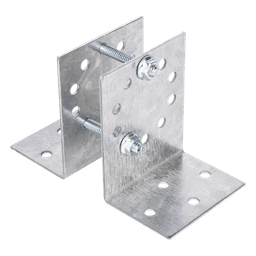 Base Multiposición para postes de paso o esquina / Acero Galvanizado Cal. 12 / 0.36 kg / Kit de Tornillería Incluido / Compatible con 7 Modelos SYSpost
