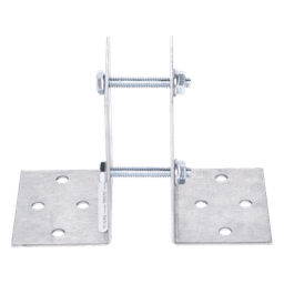 Base Multiposición para postes de paso o esquina / Acero Galvanizado Cal. 12 / 0.36 kg / Kit de Tornillería Incluido / Compatible con 7 Modelos SYSpost