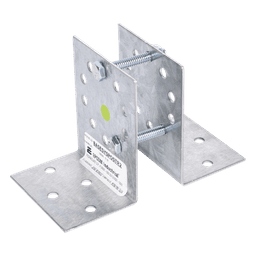 Base Multiposición para postes de paso o esquina / Acero Galvanizado Cal. 12 / 0.36 kg / Kit de Tornillería Incluido / Compatible con 7 Modelos SYSpost