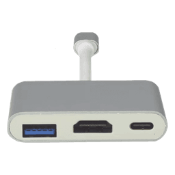Adaptador Multipuerto USB-C 3.1 A HDMI 4K / USB 3.0 / USB – C /  Alta Velocidad de Transmisión de Datos / Admite Carga Rápida (PD) en el Puerto USB – C