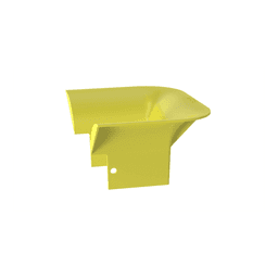 Accesorio de Control de Radio de Curvatura / 2' (50.8 mm) / Policarbonato/ABS / 3.75' x 3.75' x 7.93' (95.2x95.2x201.4 mm) / Amarillo