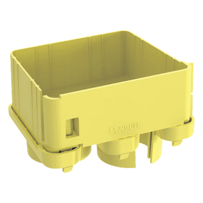 Tapa con 2 Salidas a Tubo de 1.5in (38mm), Para uso con Canaletas 4X4 FiberRunner™, Color Amarillo