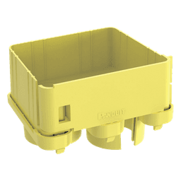 Tapa con 2 Salidas a Tubo de 1.5in (38mm), Para uso con Canaletas 4X4 FiberRunner™, Color Amarillo