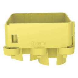 Tapa con 2 Salidas a Tubo de 1.5in (38mm), Para uso con Canaletas 4X4 FiberRunner™, Color Amarillo