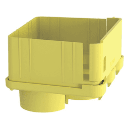 Tapa con 2 Salidas a Tubo de 1.5in (38mm), Para uso con Canaletas 4X4 FiberRunner™, Color Amarillo