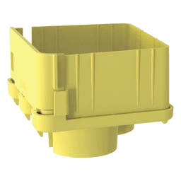 Tapa con 2 Salidas a Tubo de 1.5in (38mm), Para uso con Canaletas 4X4 FiberRunner™, Color Amarillo