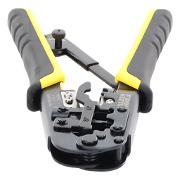 Pinza Ponchadora / RJ22-RJ11/RJ12-RJ45 / Acero Alto Carbono / Corta-Pela-Poncha / UTP-STP