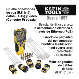 Probador Scout™ Pro 3 con kit de transmisores remotos Test-n-Map™ (Inspección PoE)