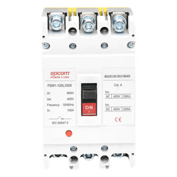 Interruptor Térmico 3P / 100 A / 690 V CA / Alta Capacidad de Ruptura / Aplicaciones Fotovoltaicas AC / -5°C a +40°C