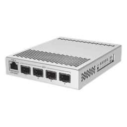 Switch administrable / Dual OS / 1x RJ45 1G / 4x SFP+ 10G / Sin ventilador / 10W máx