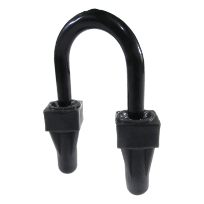 Abrazadera U de Pata Larga con Recubrimiento de PVC para Tubo de 3/4" (19 mm).