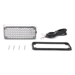 Luz de Advertencia de 7X3", Bicolor Rojo/Claro, Ideal para Ambulancias 