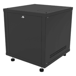 Gabinete de Piso / 12UR / 638 mm Profundidad / 276 kg Carga / Acero ANSI/TIA RS-310-D / Puerta Cristal Templado