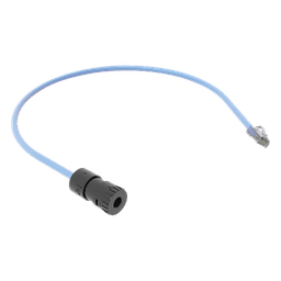 Cable de Conexión Jack a Plug RJ45 / Cat 6A / CMP Plenum / 0.5 m (1.64 ft) / Azul