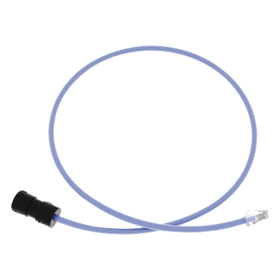 Cable de Conexión en Campo Jack a Plug RJ45 / Cat 6A / CMP Plenum / 1 m (3.28 ft) / Azul