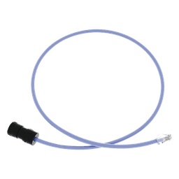 Cable de Conexión en Campo Jack a Plug RJ45 / Cat 6A / CMP Plenum / 1 m (3.28 ft) / Azul
