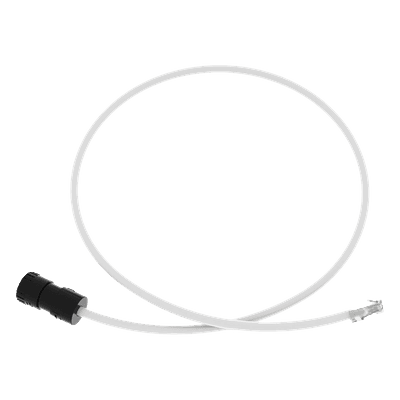Cable de Conexión en Campo Jack a Plug RJ45 / Cat 6A / CMP Plenum / 1 m (3.28 ft) / Blanco