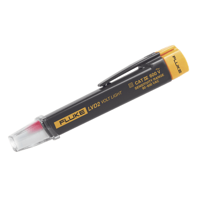 Detector de Voltaje Sin Contacto / CAT IV 600 VCA / Rango 90-600 VCA / Doble Nivel Proximidad y Contacto / Linterna LED 100,000 h / -0°C a 50°C
