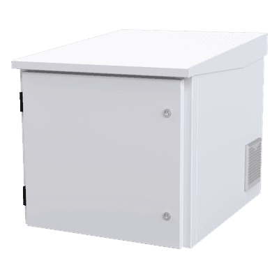 Gabinete Exterior para Rack / 9 UR / Profundidad 705 mm (2.3 ft) / IP54 / Acero Calibre 18 / Ventilador y Termostato / Aislante Poliuretano