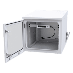 Gabinete Exterior para Rack / 9 UR / Profundidad 705 mm (2.3 ft) / IP54 / Acero Calibre 18 / Ventilador y Termostato / Aislante Poliuretano