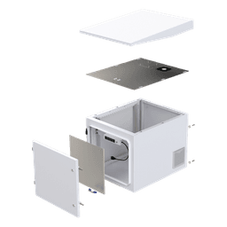 Gabinete Exterior para Rack / 9 UR / Profundidad 705 mm (2.3 ft) / IP54 / Acero Calibre 18 / Ventilador y Termostato / Aislante Poliuretano