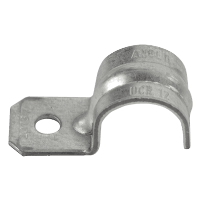 Abrazadera Tipo Uña / 3/4 (19 mm) / Acero Pregalvanizado Calibre 18 / Conduit Pared Gruesa y PVC