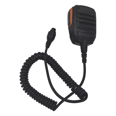 Micrófono PTT para Radio Móvil / Conector 8 Pines / IP54 / Cable Reforzado Kevlar / Resistencia 40 kg