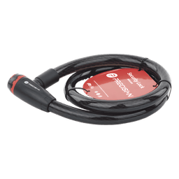 Candado de Cable / 20 mm Diámetro / 1000 mm (3.28 ft) Largo / Cierre por Llave / PVC Recubierto