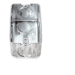 Caja Utilitaria Galvanizada / 4x2 in / 7 Entradas 3/4 in / Profundidad 1.875 in / Resistencia al Fuego 2 h
