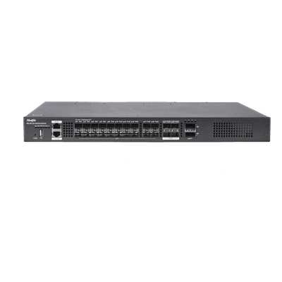 Switch de Distribución de Fibra / 23 Tbps / 20 Puertos SFP+ 10G / 4 Puertos SFP28 25G / 2 Puertos QSFP+ 40G / Modular