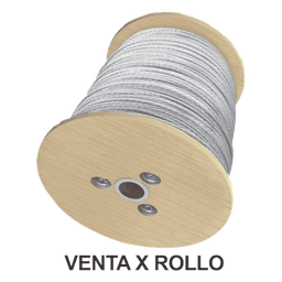 Rollo o carrete de 2000 Metros de Retenida de 1/8" de Alta Resistencia, Galvanizado clase A.