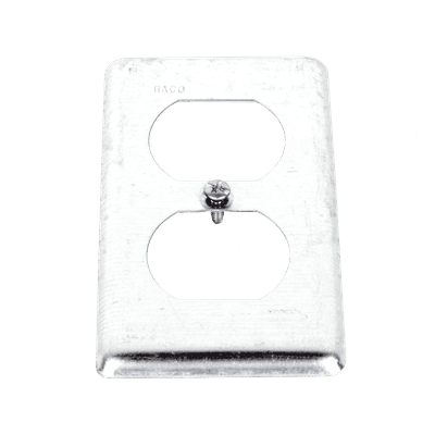 Tapa Metálica 4"X2"/ Para tomacorriente Duplex.