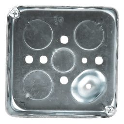 Caja Cuadrada Eléctrica / 4 x 4" / Profundidad 1-1/2" / 21 in³ / 11 Entradas 3/4" y 1 Entrada 1/2" / Acero Galvanizado / Resistencia al Fuego 2 Horas