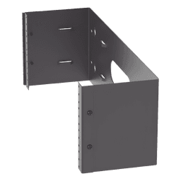 Rack Abierto de Instalación en Pared con Bisagras, Profundidad de 159 mm, 19 in de Ancho, 4 UR, Color Negro