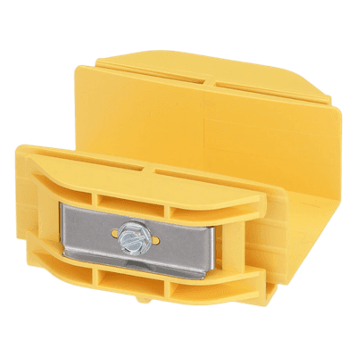 Union Recta "Cople", Para Canaleta FiberRunner™ 2X2, Color Amarillo