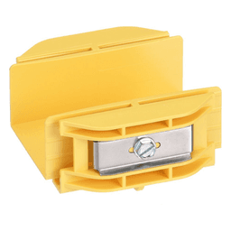Union Recta "Cople", Para Canaleta FiberRunner™ 2X2, Color Amarillo