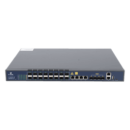 OLT de 16 puertos GPON con 8 puertos Uplink (4 puertos Gigabit Ethernet + 4 puertos SFP / puertos SFP+) hasta 2,048 ONUs