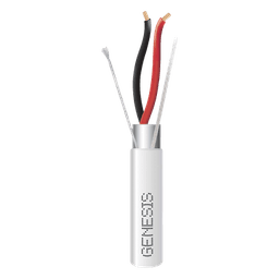 Carrete de 152 Metros (500 Pies) de Cable / 2 x 16 AWG / Blindado / Plenum / Color Blanco / Para Aplicaciones de Audio, Seguridad y Control