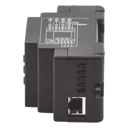 Relevador Inteligente / 4 Canales / 10A por Canal / Wi-Fi 2.4 GHz y Ethernet / Bluetooth / Pantalla 1.8" / Riel DIN / 110-230 V