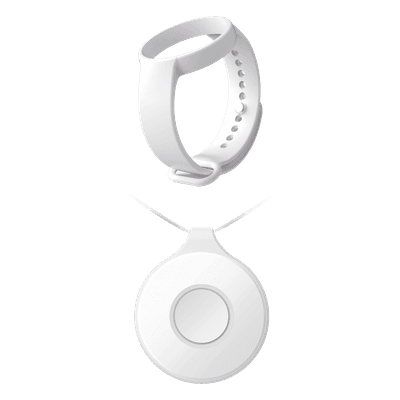 Botón de Pánico Inalámbrico Portátil / IP54 / Comunicación Bidireccional 433 MHz / Batería 35 h / 15 g / Pulsera Integrada