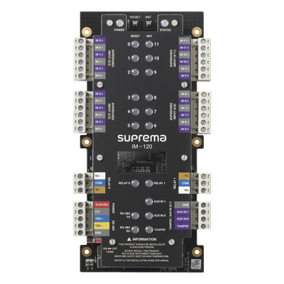 Módulo de Supervisión / 12 Entradas Supervisadas / 2 Relevadores / Conexión en Cascada RS485 / 31 Unidades