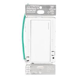 Apagador electrónico Sunnata de encendido y apagado, 8 A en iluminación y motores de 1/4 HP a 120 V, requiere neutro, color blanco brillante, para sistema RadioRA 3