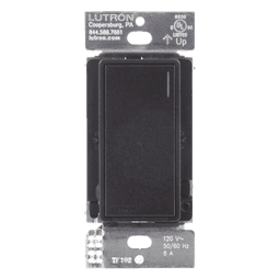 Apagador electrónico Sunnata de encendido y apagado, 8 A en iluminación y motores de 1/4 HP a 120 V, requiere neutro, color negro Midnight satinado, para sistema RadioRA 3