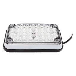 Luz de Advertencia LED / 6x4 pulgadas / Bicolor Rojo/Claro / 66 LED / 12 VCC / 10 Modos de Destello / Montaje Permanente