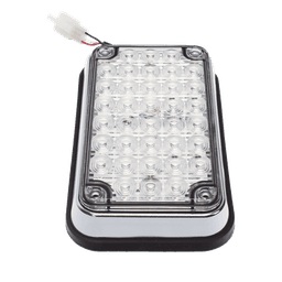 Luz de Advertencia LED / 6x4 pulgadas / Bicolor Rojo/Claro / 66 LED / 12 VCC / 10 Modos de Destello / Montaje Permanente