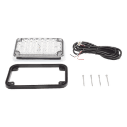 Luz de Advertencia LED / 6x4 pulgadas / Bicolor Rojo/Claro / 66 LED / 12 VCC / 10 Modos de Destello / Montaje Permanente