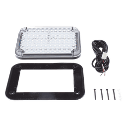 Luz de Advertencia LED / 104 LED de Alta Intensidad / 9x7" / Bicolor Rojo/Claro / 12 VCC / 10 Modos de Destello / Mica de Policarbonato