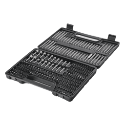 Juego de Puntas para Taladro / 208 Piezas / Entrada Hexagonal 1/4" / Acero Cr-V / Soporte Magnético con Liberación Rápida / Extensor Incluido / Estuche Organizador